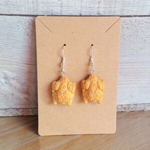 3D Rotisserie Chicken Earrings Thanksgiving Turkey Earrings